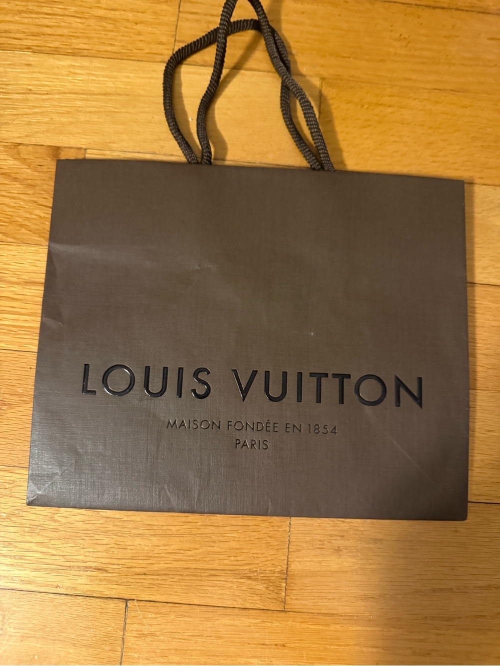 Louis Vuitton Brown Paper Shopping  bags small unisex